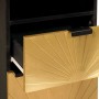 Conjuntos de muebles para el baño 3 pcs Negro y dorado