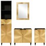 Conjuntos de muebles para el baño 4 pcs Negro y dorado