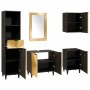 Conjuntos de muebles para el baño 5 pcs Negro y dorado