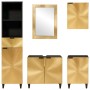 Conjuntos de muebles para el baño 5 pcs Negro y dorado