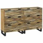 Tableros Lateral con cajón 2 pcs Marrón 60 x 33.5 x 75 cm