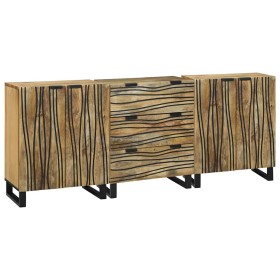 Juego de muebles de baño 3 pcs Marrón 180 x 33 x 75 cm