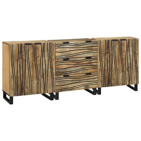 Juego de muebles de baño 3 pcs Marrón 180 x 33 x 75 cm