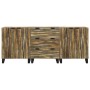 Juego de muebles de baño 3 pcs Marrón 180 x 33 x 75 cm