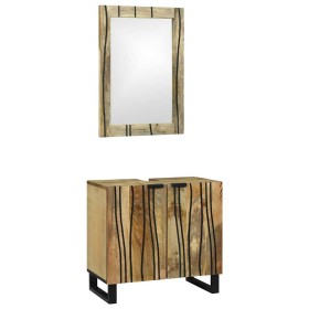 Juego de muebles de baño 2 pcs Marrón 62 x 33 x 58 cm