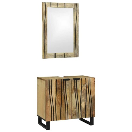 Juego de muebles de baño 2 pcs Marrón 62 x 33 x 58 cm