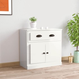 Hochglanzweißes Sperrholz-Sideboard 70 x 35,5 x 67,5 cm von vidaXL, Sideboards - Ref: Foro24-816426, Preis: 89,89 €, Rabatt: %