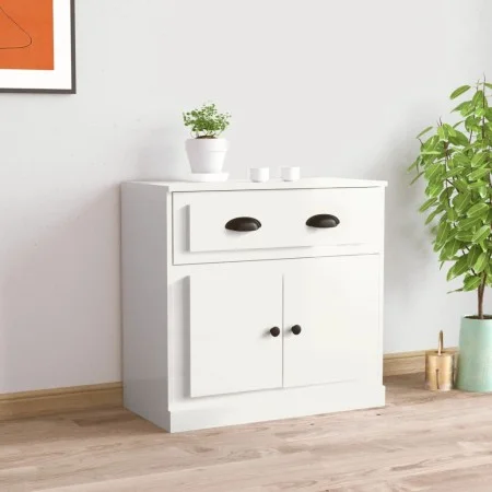 Hochglanzweißes Sperrholz-Sideboard 70 x 35,5 x 67,5 cm von vidaXL, Sideboards - Ref: Foro24-816426, Preis: 88,67 €, Rabatt: %