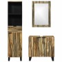 Juego de muebles de baño 3 pcs Marrón 38 x 33 x 160 cm