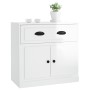 Aparador madera contrachapada blanco brillante 70x35,5x67,5 cm de vidaXL, Aparadores - Ref: Foro24-816426, Precio: 92,69 €, D...