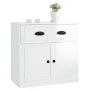 Hochglanzweißes Sperrholz-Sideboard 70 x 35,5 x 67,5 cm von vidaXL, Sideboards - Ref: Foro24-816426, Preis: 88,67 €, Rabatt: %