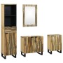 Juego de muebles de baño 4 pcs Marrón 38 x 33 x 160 cm