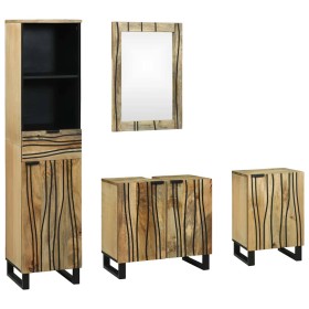 Juego de muebles de baño 4 pcs Marrón 38 x 33 x 160 cm
