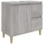 Armario de baño madera contrachapada gris Sonoma 65x33x60 cm de vidaXL, Muebles de baño - Ref: Foro24-819826, Precio: 63,51 €...