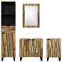 Juego de muebles de baño 4 pcs Marrón 38 x 33 x 160 cm