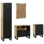 Juego de muebles de baño 4 pcs Marrón 38 x 33 x 160 cm