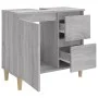 Armario de baño madera contrachapada gris Sonoma 65x33x60 cm de vidaXL, Muebles de baño - Ref: Foro24-819826, Precio: 63,51 €...