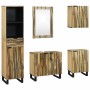 Juego de muebles de baño 5 pcs Marrón 38 x 33 x 160 cm