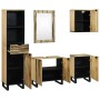 Juego de muebles de baño 5 pcs Marrón 38 x 33 x 160 cm