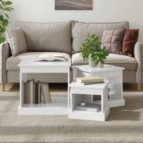 Coffee tables 3 pcs glossy white engineered wood by vidaXL, Coffee table - Ref: Foro24-816490, Price: 74,12 €, Discount: %