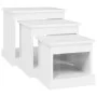Coffee tables 3 pcs glossy white engineered wood by vidaXL, Coffee table - Ref: Foro24-816490, Price: 74,12 €, Discount: %