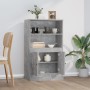 Aparador de madera contrachapada gris hormigón 60x35,5x103,5 cm de vidaXL, Aparadores - Ref: Foro24-816316, Precio: 72,37 €, ...