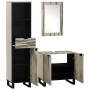 Juego de muebles de baño 3 pcs Blanco 38 x 33 x 160 cm