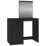 Black plywood dressing table with mirror 90x50x132.5 cm by vidaXL, Bedroom Dressers - Ref: Foro24-816761, Price: 90,98 €, Dis...