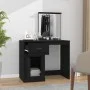 Black plywood dressing table with mirror 90x50x132.5 cm by vidaXL, Bedroom Dressers - Ref: Foro24-816761, Price: 90,98 €, Dis...