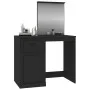 Black plywood dressing table with mirror 90x50x132.5 cm by vidaXL, Bedroom Dressers - Ref: Foro24-816761, Price: 90,98 €, Dis...