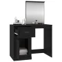 Black plywood dressing table with mirror 90x50x132.5 cm by vidaXL, Bedroom Dressers - Ref: Foro24-816761, Price: 90,98 €, Dis...