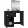 Tocador con espejo madera contrachapada negro 90x50x132,5 cm de vidaXL, Tocadores para dormitorios - Ref: Foro24-816761, Prec...