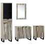 Juego de muebles de baño 4 pcs Marrón nogal 38 x 33 x 160 cm