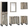 Juego de muebles de baño 5 pcs Marrón nogal 38 x 33 x 160 cm