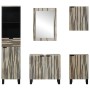 Juego de muebles de baño 5 pcs Marrón nogal 38 x 33 x 160 cm