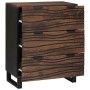 Tableros Lateral con cajón 2 pcs Marrón 60 x 33.5 x 75 cm