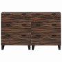 Tableros Lateral con cajón 2 pcs Marrón 60 x 33.5 x 75 cm