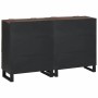 Tableros Lateral con cajón 2 pcs Marrón 60 x 33.5 x 75 cm