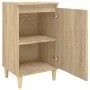 Mesitas de noche 2 uds madera contrachapada roble 40x35x70 cm de vidaXL, Mesitas de noche - Ref: Foro24-819635, Precio: 73,82...