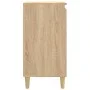 Mesitas de noche 2 uds madera contrachapada roble 40x35x70 cm de vidaXL, Mesitas de noche - Ref: Foro24-819635, Precio: 73,82...