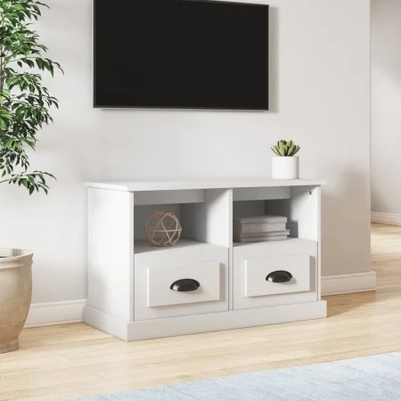 Sperrholz TV-Möbel weiß 80x35x50 cm von vidaXL, TV-Möbel - Ref: Foro24-816280, Preis: 46,59 €, Rabatt: %