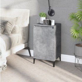 Mesita de noche madera contrachapada gris hormigón 40x35x70 cm de vidaXL, Mesitas de noche - Ref: Foro24-819652, Precio: 44,7...