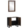 Juego de muebles de baño 2 pcs Marrón nogal 62 x 33 x 58 cm