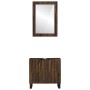 Juego de muebles de baño 2 pcs Marrón nogal 62 x 33 x 58 cm
