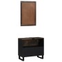 Juego de muebles de baño 2 pcs Marrón nogal 62 x 33 x 58 cm