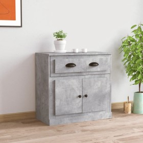 Betongraues Sperrholz-Sideboard 70 x 35,5 x 67,5 cm von vidaXL, Sideboards - Ref: Foro24-816428, Preis: 101,53 €, Rabatt: %