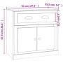 Betongraues Sperrholz-Sideboard 70 x 35,5 x 67,5 cm von vidaXL, Sideboards - Ref: Foro24-816428, Preis: 101,53 €, Rabatt: %