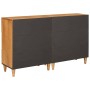 Vitrina 2 pcs Marrón 60 x 33 x 75 cm madera maciza de mango
