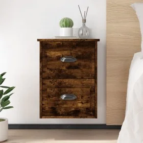 Smoked oak wall bedside table 41.5x36x53 cm by vidaXL, Nightstands - Ref: Foro24-816402, Price: 41,64 €, Discount: %