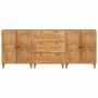 Vitrina 3 pcs Marrón 60 x 33 x 75 cm madera maciza de mango